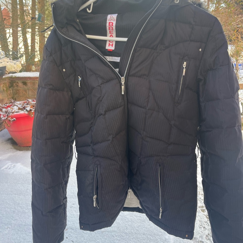 BREACH Women's Italian 100% Goose Down Puffer Jacket w/ Detachable Hood